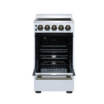 Forno Pallerano 20 Inch Freestanding Electric Range in White, Canada Version, Plug and Cord Included - BonPrix Électroménagers