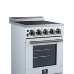 Forno Pallerano 20 Inch Freestanding Electric Range in White, Canada Version, Plug and Cord Included - BonPrix Électroménagers