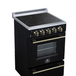Forno Loiano 24 Inch Freestanding Electric Range in Black, Canada Version, Plug and Cord Included - BonPrix Électroménagers