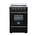 Forno Loiano 24 Inch Freestanding Electric Range in Black, Canada Version, Plug and Cord Included - BonPrix Électroménagers