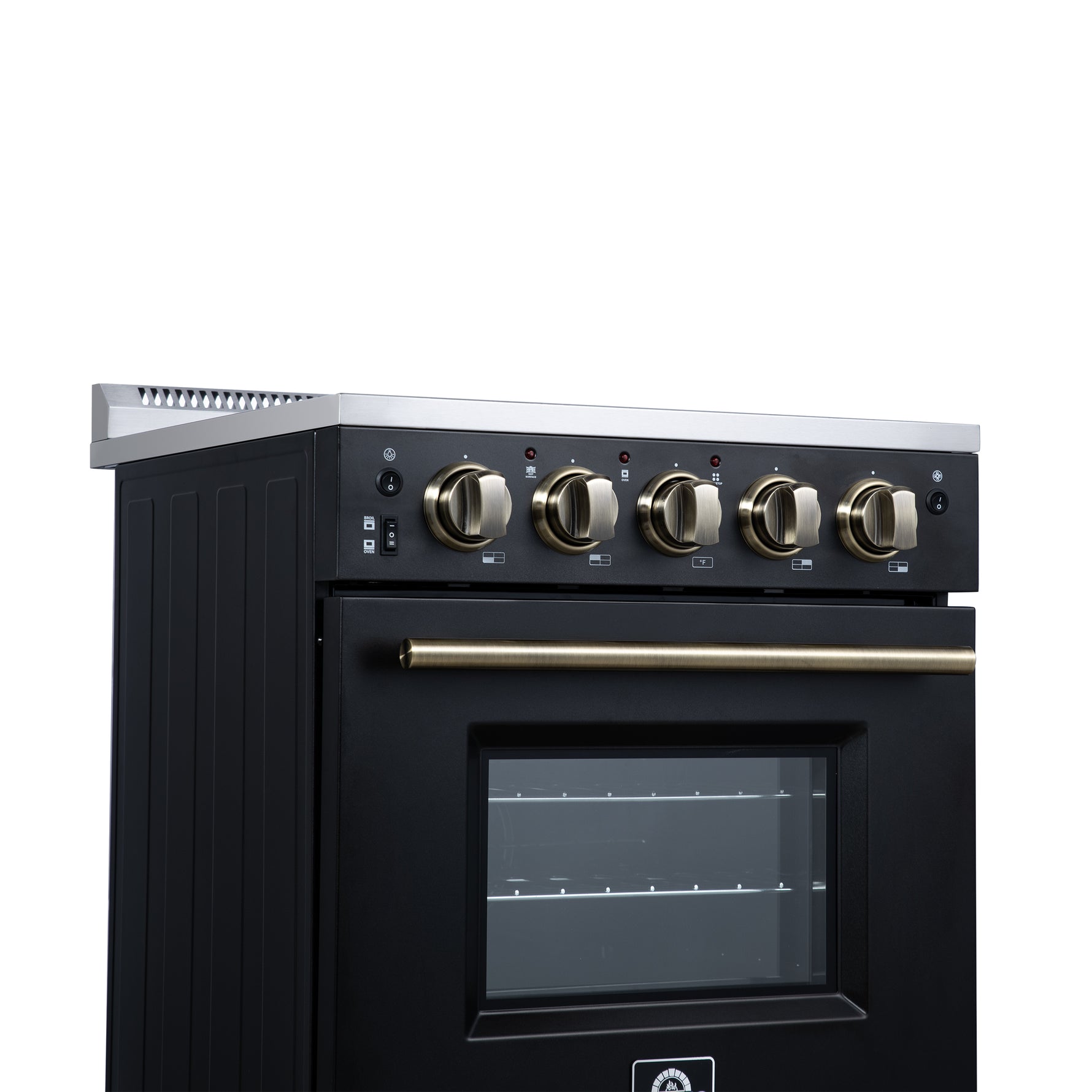 Forno Loiano 24 Inch Freestanding Electric Range in Black, Canada Version, Plug and Cord Included - BonPrix Électroménagers