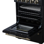 Forno Loiano 24 Inch Freestanding Electric Range in Black, Canada Version, Plug and Cord Included - BonPrix Électroménagers