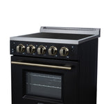 Forno Loiano 24 Inch Freestanding Electric Range in Black, Canada Version, Plug and Cord Included - BonPrix Électroménagers