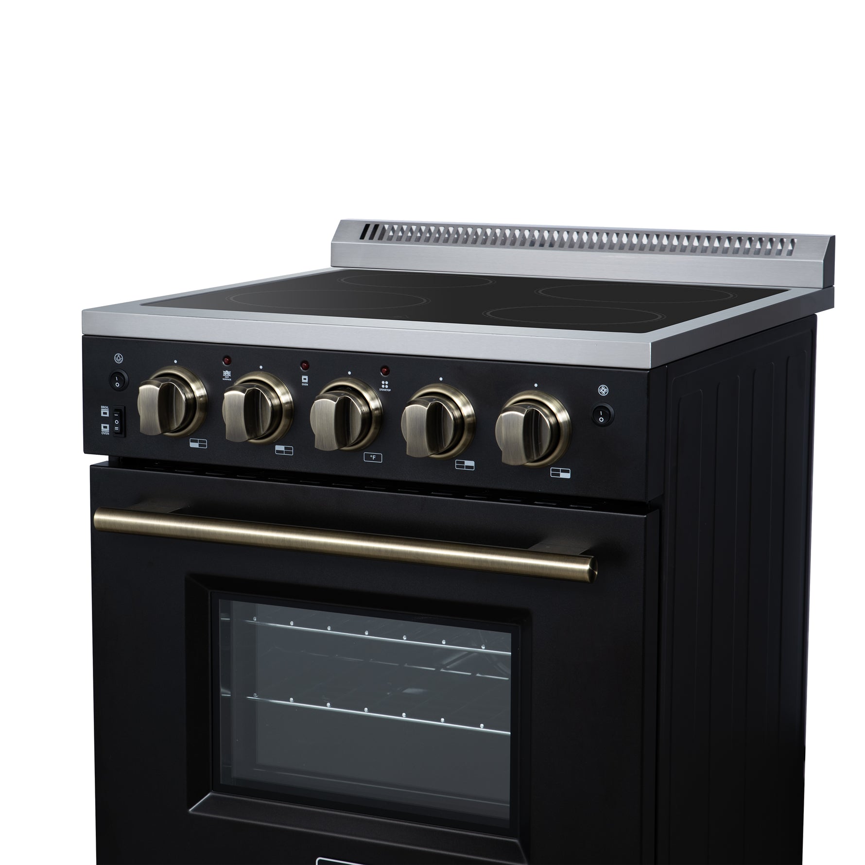 Forno Loiano 24 Inch Freestanding Electric Range in Black, Canada Version, Plug and Cord Included - BonPrix Électroménagers
