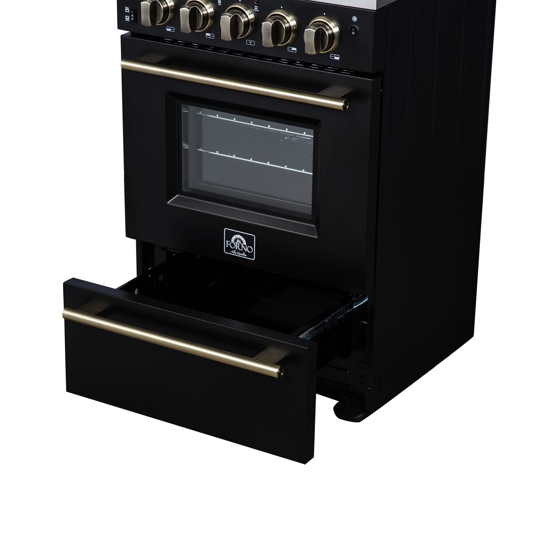 Forno Loiano 24 Inch Freestanding Electric Range in Black, Canada Version, Plug and Cord Included - BonPrix Électroménagers