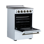 Forno Loiano 24 Inch Freestanding Electric Range in White, Canada Version, Plug and Cord Included - BonPrix Électroménagers