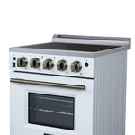 Forno Loiano 24 Inch Freestanding Electric Range in White, Canada Version, Plug and Cord Included - BonPrix Électroménagers