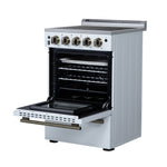 Forno Loiano 24 Inch Freestanding Electric Range in White, Canada Version, Plug and Cord Included - BonPrix Électroménagers