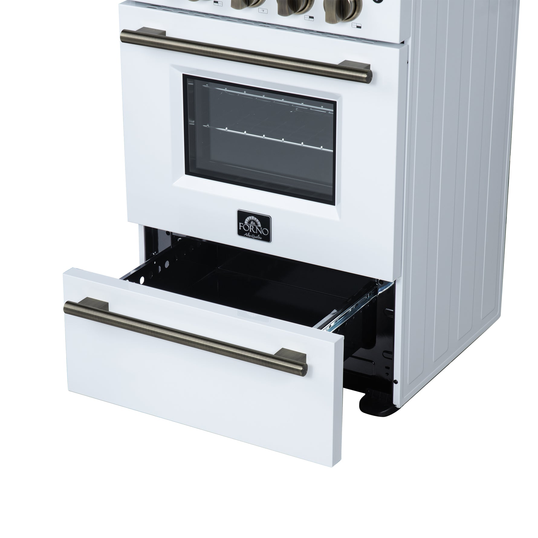 Forno Loiano 24 Inch Freestanding Electric Range in White, Canada Version, Plug and Cord Included - BonPrix Électroménagers