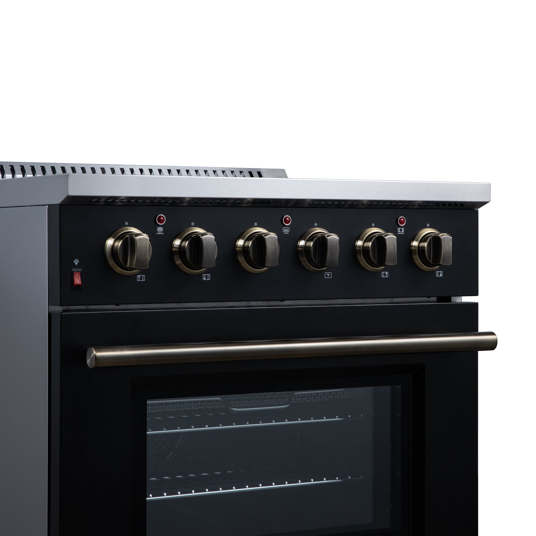 Galiano 30 Inch Freestanding Electric range, 4 radiant burners, 4.32 cf. True Convection oven, Air fryer kit, Black