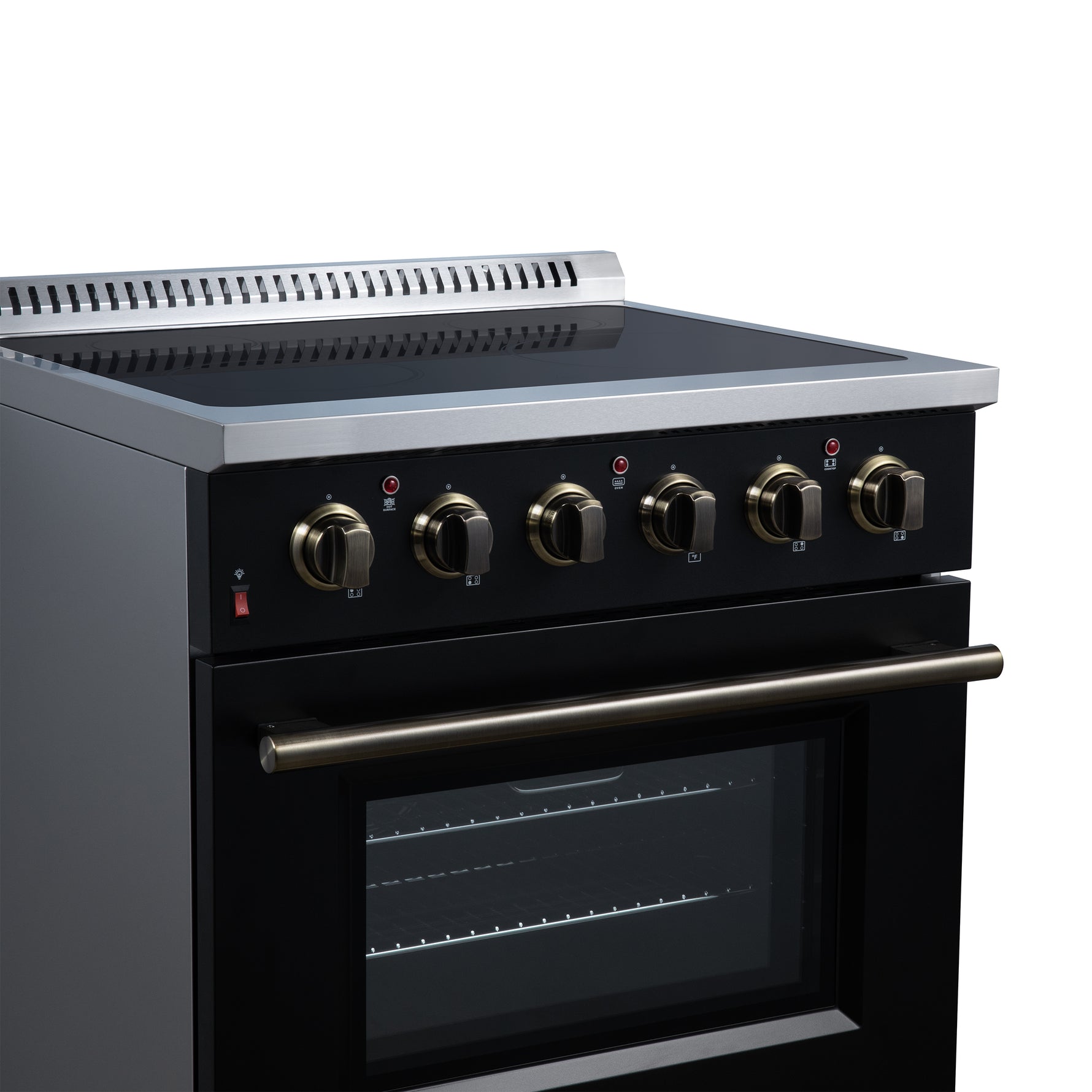 Galiano 30 Inch Freestanding Electric range, 4 radiant burners, 4.32 cf. True Convection oven, Air fryer kit, Black