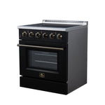 Galiano 30 Inch Freestanding Electric range, 4 radiant burners, 4.32 cf. True Convection oven, Air fryer kit, Black