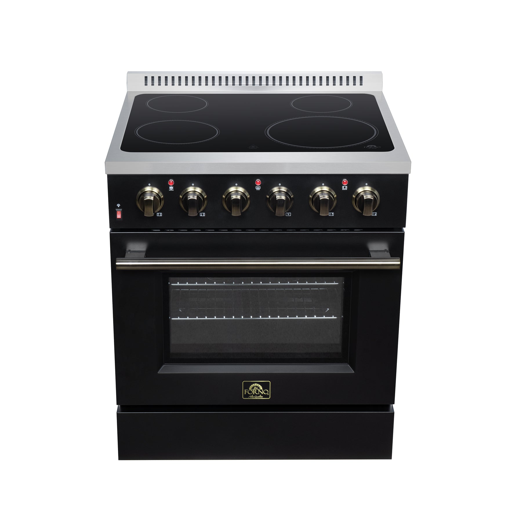 Galiano 30 Inch Freestanding Electric range, 4 radiant burners, 4.32 cf. True Convection oven, Air fryer kit, Black