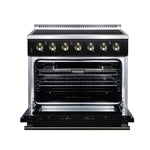 Galiano 36 Inch Freestanding Electric range, 5 radiant burners, 5.36 cf. True Convection oven, Air fryer kit, Black