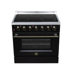 Galiano 36 Inch Freestanding Electric range, 5 radiant burners, 5.36 cf. True Convection oven, Air fryer kit, Black