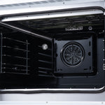 Galiano 30 Inch French Door Electric range, 4 radiant burners, 4.32 cf. True Convection oven, Air fryer kit, White
