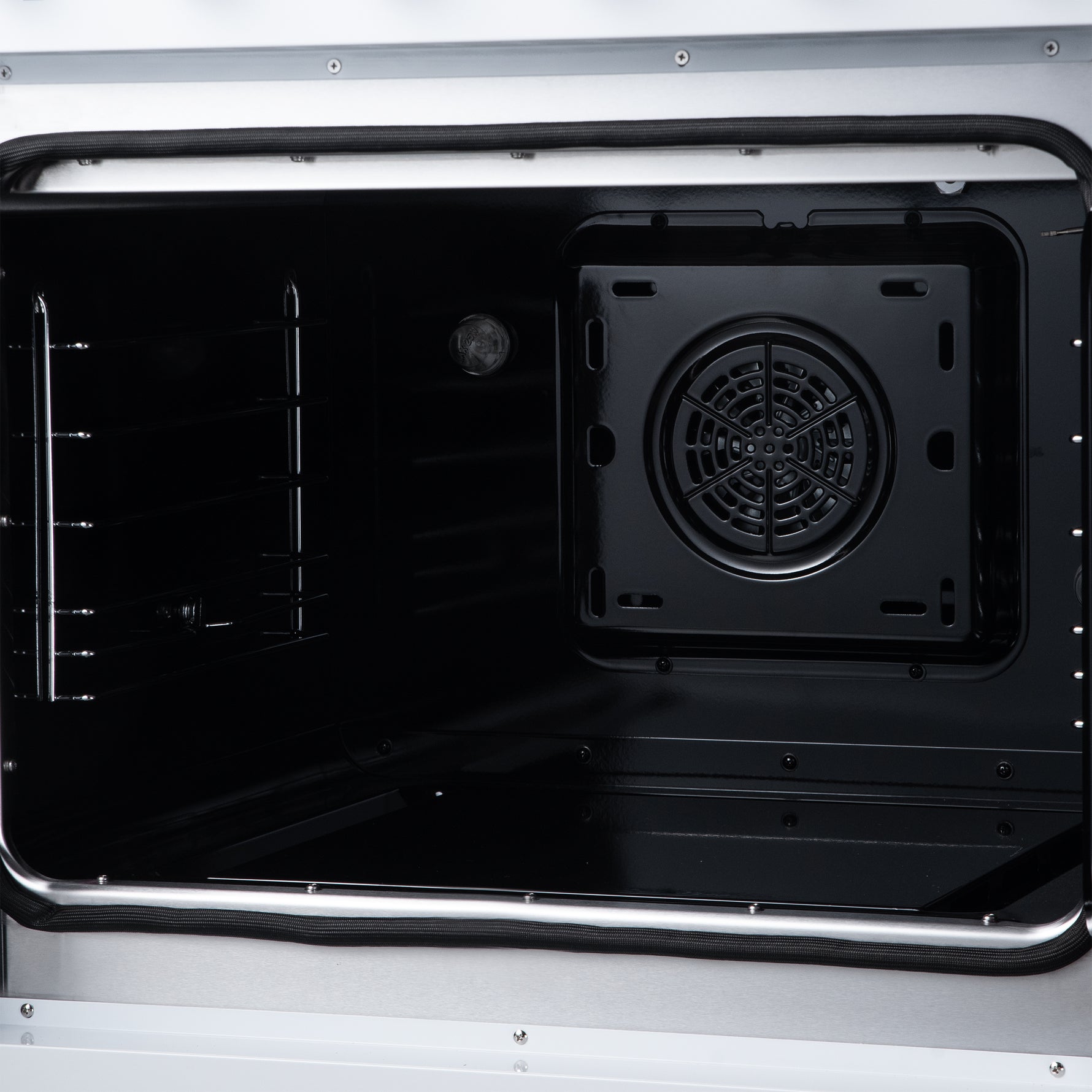 Galiano 30 Inch French Door Electric range, 4 radiant burners, 4.32 cf. True Convection oven, Air fryer kit, White