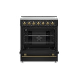 Forno Paolo 30-Inch Freestanding Electric Range, Black, 4.38 cu.ft, True Convection Oven, Energy Efficient - BonPrix Électroménagers