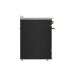 Forno Paolo 30-Inch Freestanding Electric Range, Black, 4.38 cu.ft, True Convection Oven, Energy Efficient - BonPrix Électroménagers
