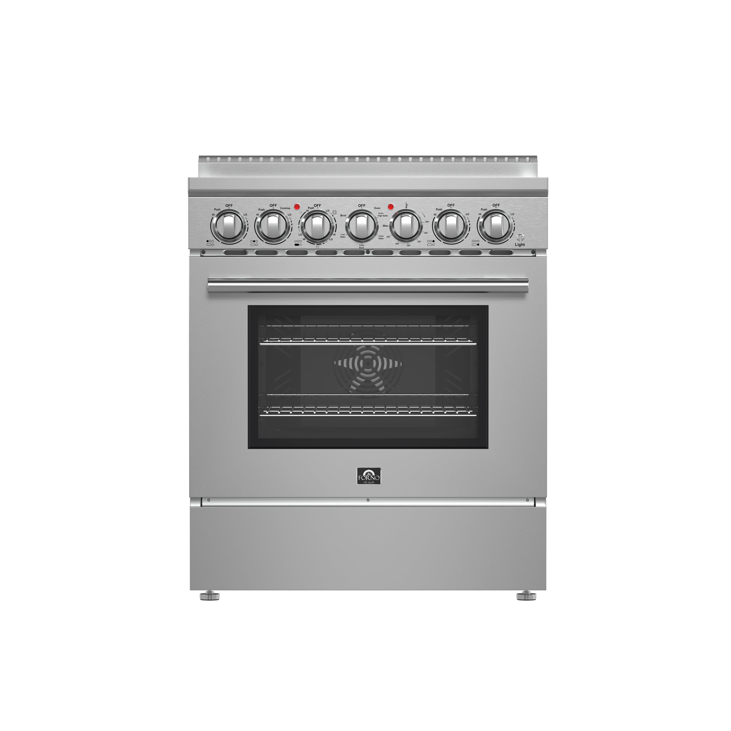 Forno Paolo 30-Inch Freestanding Electric Range, Stainless Steel, 4.38 cu.ft, True Convection Oven, Energy Efficient - BonPrix Électroménagers
