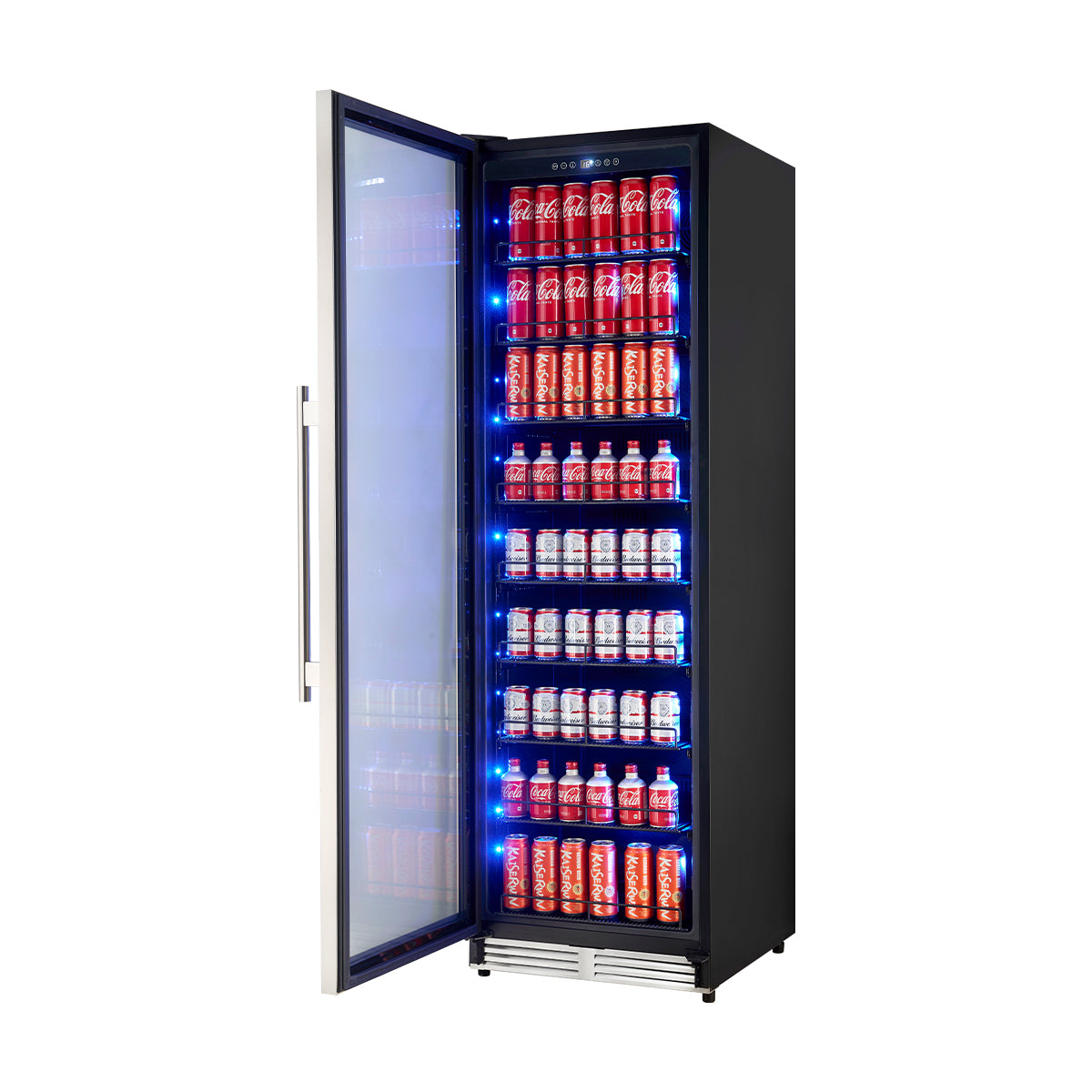 Forno Cesinali 24-Inch Built-In Beverage Cooler, 15.8 cu.ft, Stainless Steel, Dual Temperature Zones, LED Interior Lighting, Adjustable Shelves - BonPrix Électroménagers