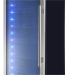 Forno Cesinali 24-Inch Built-In Beverage Cooler, 15.8 cu.ft, Stainless Steel, Dual Temperature Zones, LED Interior Lighting, Adjustable Shelves - BonPrix Électroménagers