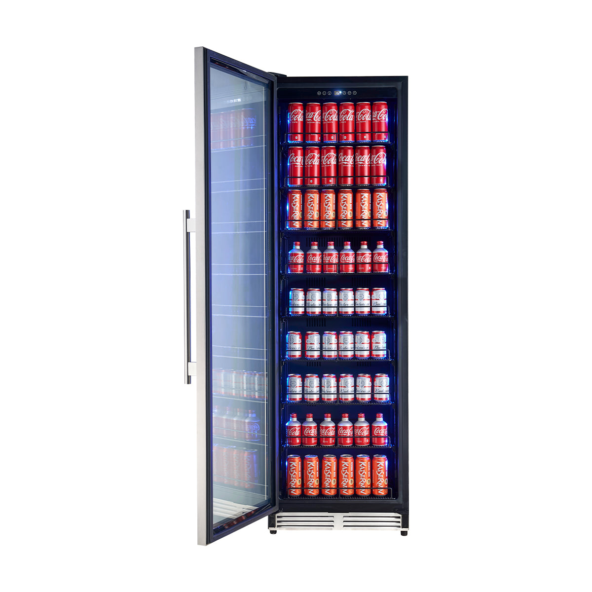 Forno Cesinali 24-Inch Built-In Beverage Cooler, 15.8 cu.ft, Stainless Steel, Dual Temperature Zones, LED Interior Lighting, Adjustable Shelves - BonPrix Électroménagers