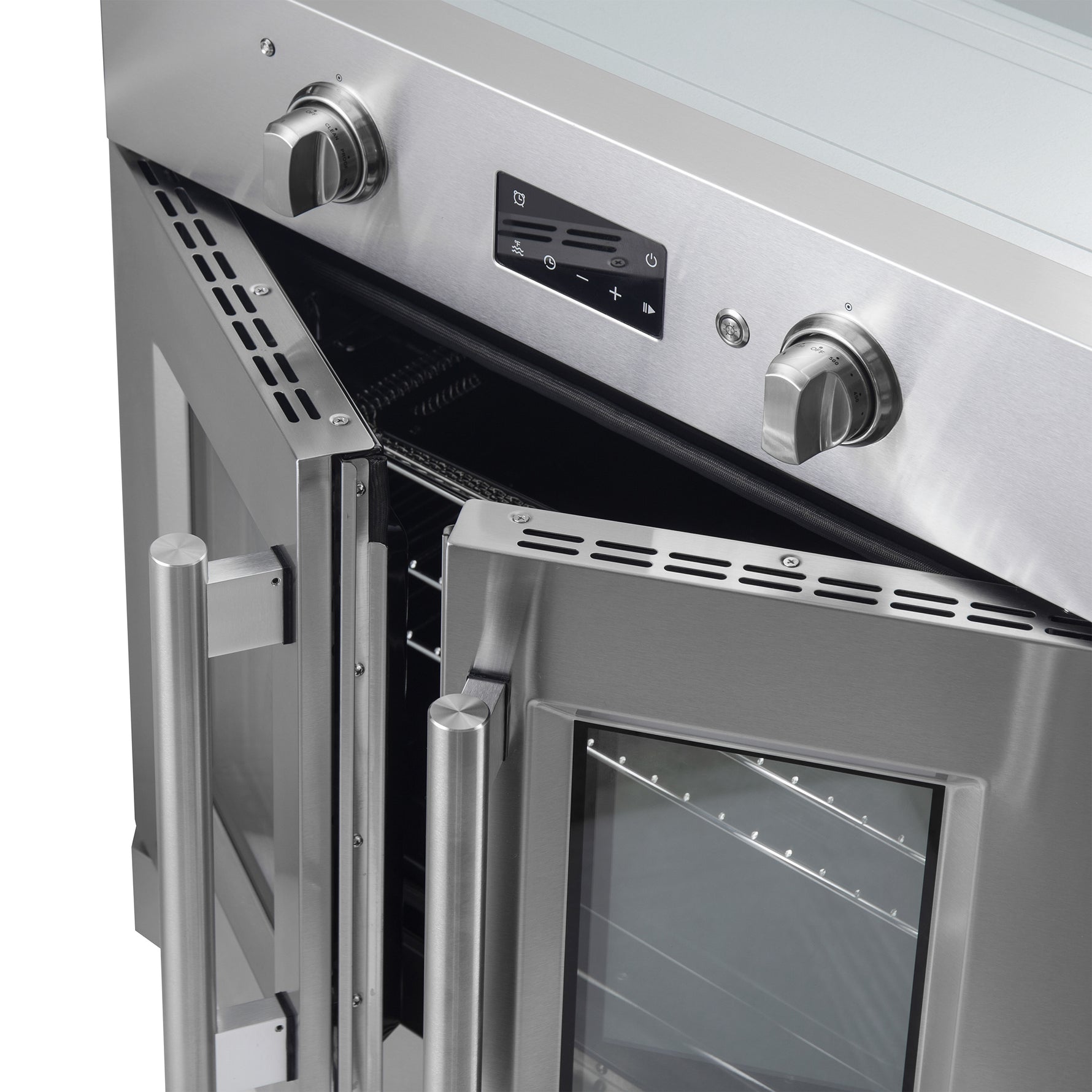 Forno Asti 30-Inch French Door Electric Wall Oven in Stainless Steel, 3.68 cu. ft. True Convection, 3,600W, Air Fry, Sous Vide, Self-Clean - BonPrix Électroménagers