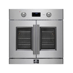 Forno Asti 30-Inch French Door Electric Wall Oven in Stainless Steel, 3.68 cu. ft. True Convection, 3,600W, Air Fry, Sous Vide, Self-Clean - BonPrix Électroménagers