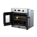 Forno Asti 30-Inch French Door Electric Wall Oven in Stainless Steel, 3.68 cu. ft. True Convection, 3,600W, Air Fry, Sous Vide, Self-Clean - BonPrix Électroménagers
