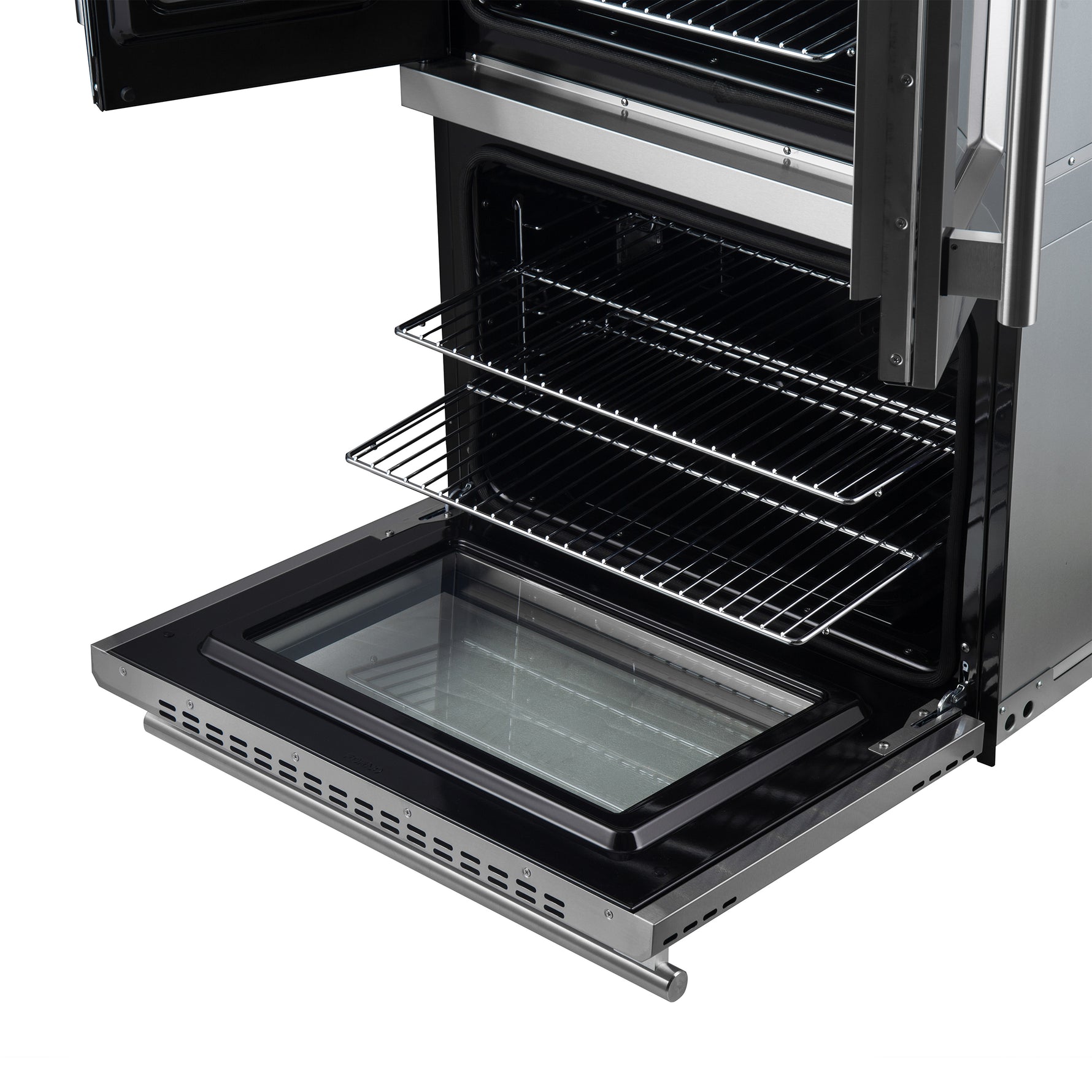 Forno Asti 30-Inch Double Electric Wall Oven with Upper French Doors in Stainless Steel, 7.36 cu. ft. Dual True Convection, 7,200W, Air Fry, Sous Vide, Self-Clean - BonPrix Électroménagers