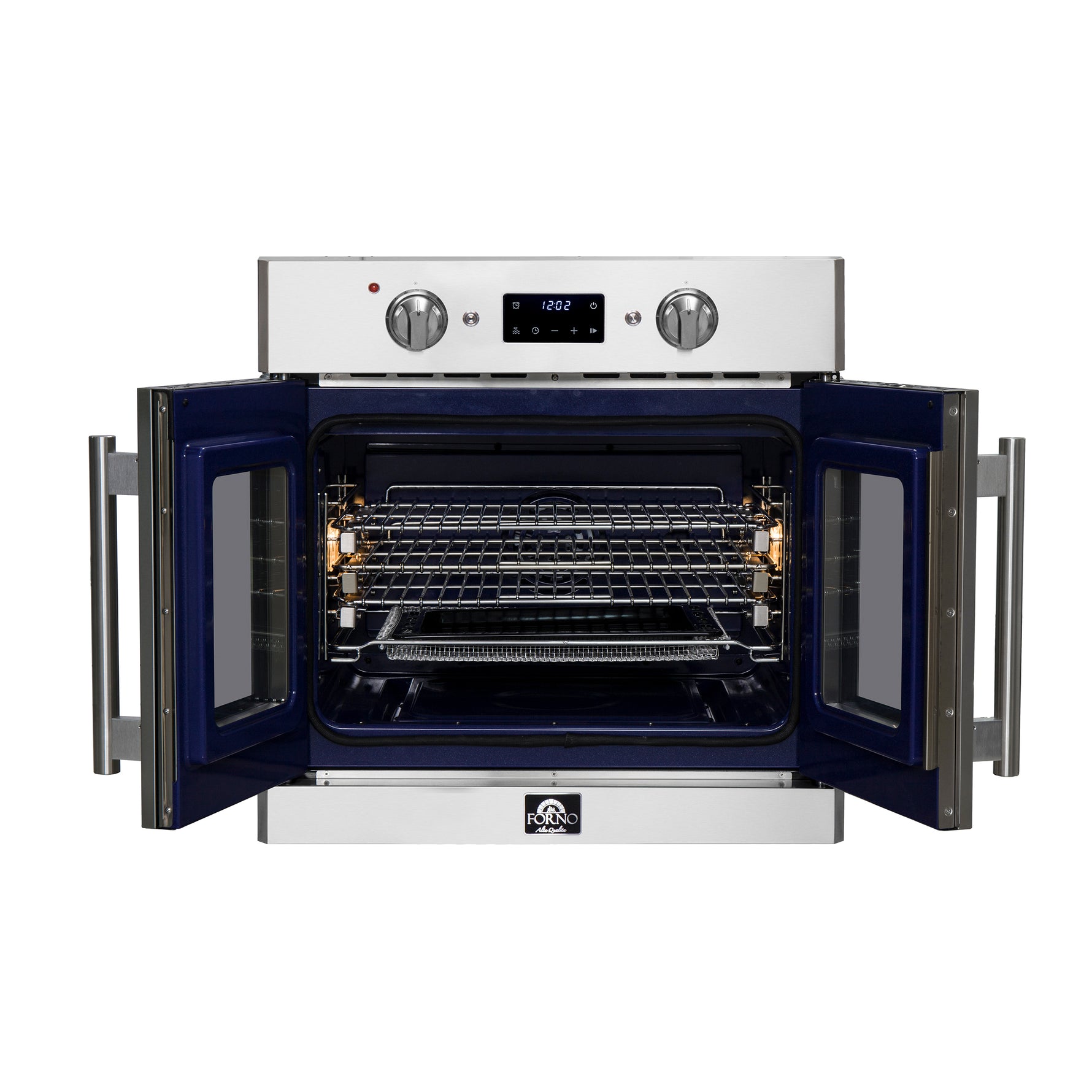 Forno Gallico 30-Inch Electric French Door Wall Oven, Stainless Steel, True Convection, Air Fry, Self-Cleaning - BonPrix Électroménagers