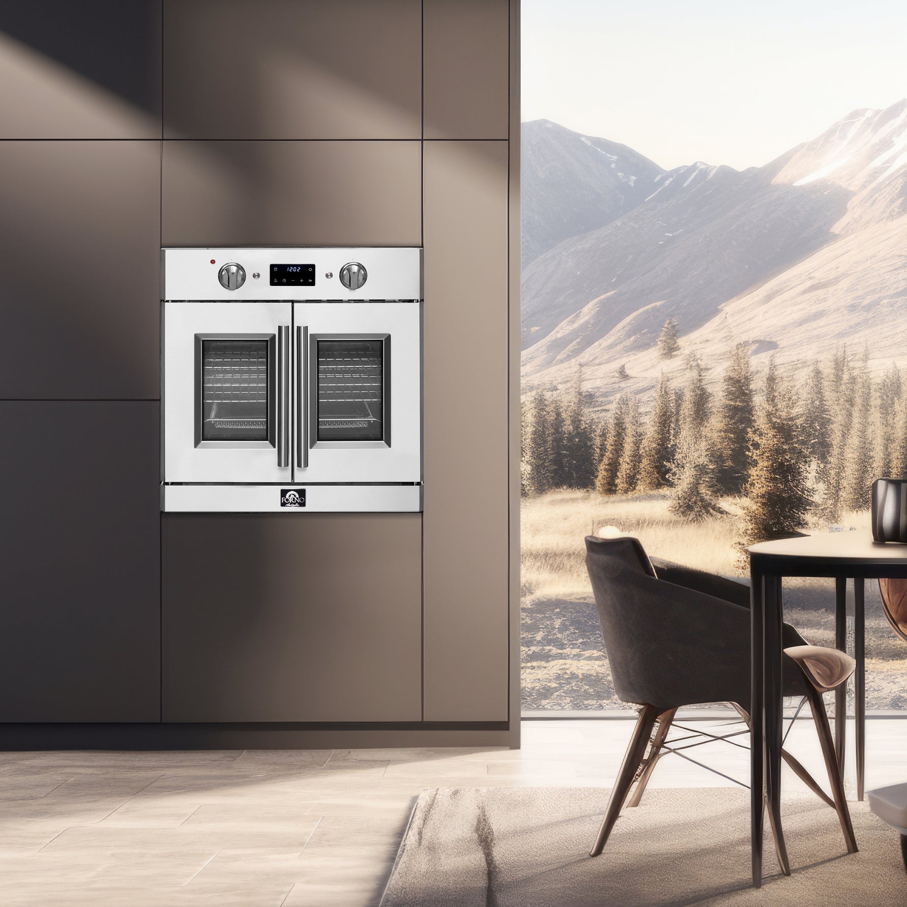 Forno Gallico 30-Inch Electric French Door Wall Oven, Stainless Steel, True Convection, Air Fry, Self-Cleaning - BonPrix Électroménagers