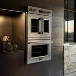 Forno Gallico 30-Inch Electric French Door Double Oven, Stainless Steel, Convection Cooking, Touch Control Panel, Self-Cleaning Function - BonPrix Électroménagers