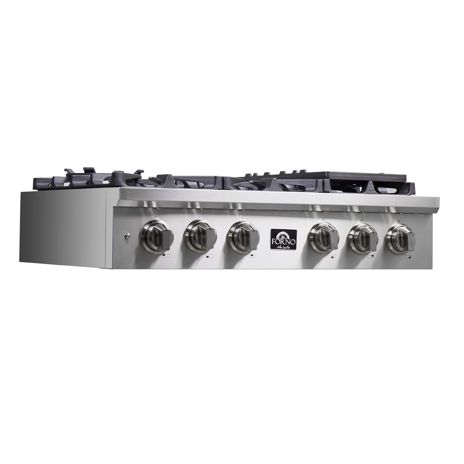 Forno Spezia Alta Qualita 36-Inch Pro-Style Gas Rangetop, Stainless Steel, 6 Sealed Burners, Continuous Cast Iron Grates, High Heat Output - BonPrix Électroménagers