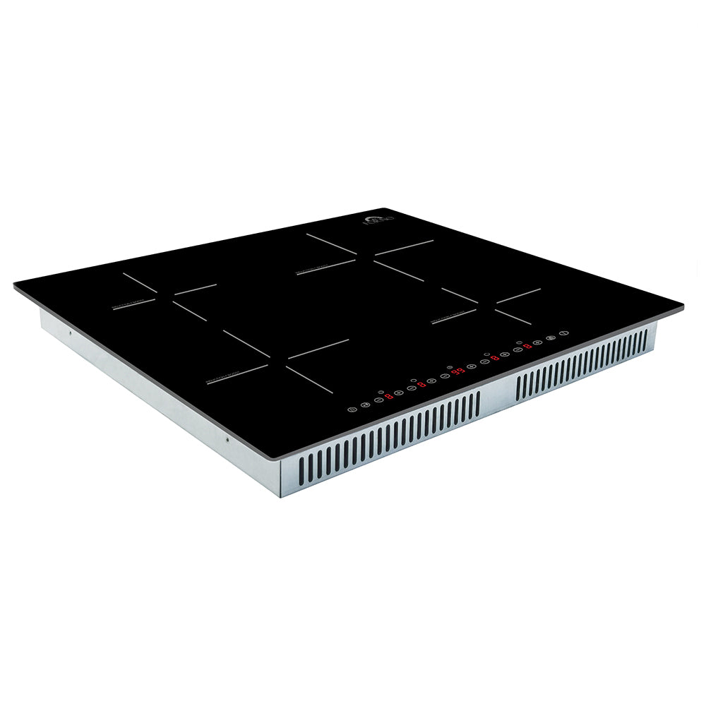 Forno Parco 24-Inch Induction Cooktop, 4 Zones, 7,200W Total Power, Touch Control, 9 Power Levels, Booster Function - BonPrix Électroménagers