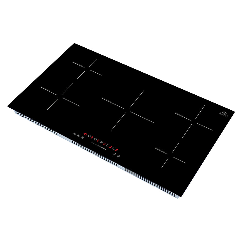 Forno Parco 36-Inch Induction Cooktop, 5 Zones, 10,200W Total Power, Touch Control, 9 Power Levels, Booster Function - BonPrix Électroménagers