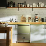 Forno Como 24-Inch Indoor Outdoor Drawer Refrigerator, 4.87 cu.ft, Stainless Steel Interior, Adjustable Shelves, LED Lighting - BonPrix Électroménagers