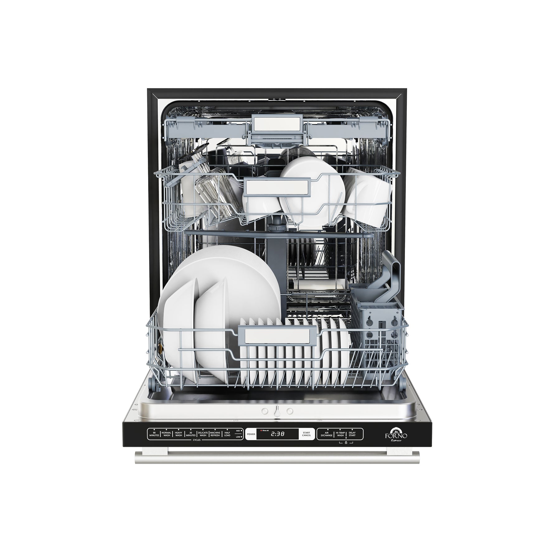 Forno Romano Espresso 24-Inch Built-In Dishwasher, Black Finish, Stainless Steel Tub, 49 dBA, Energy Star Certified - BonPrix Électroménagers