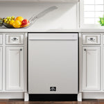 FORNO Premium 3-Piece Kitchen Bundle - 36" Gas Range, 36" French Door Refrigerator, 24" Built-In Dishwasher, Stainless Steel - FBDL-009-02CAUS - BonPrix Électroménagers