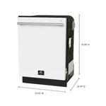 Forno Romano Espresso 24-Inch Built-In Dishwasher, White Finish, Stainless Steel Tub, 49 dBA, Energy Star Certified - BonPrix Électroménagers