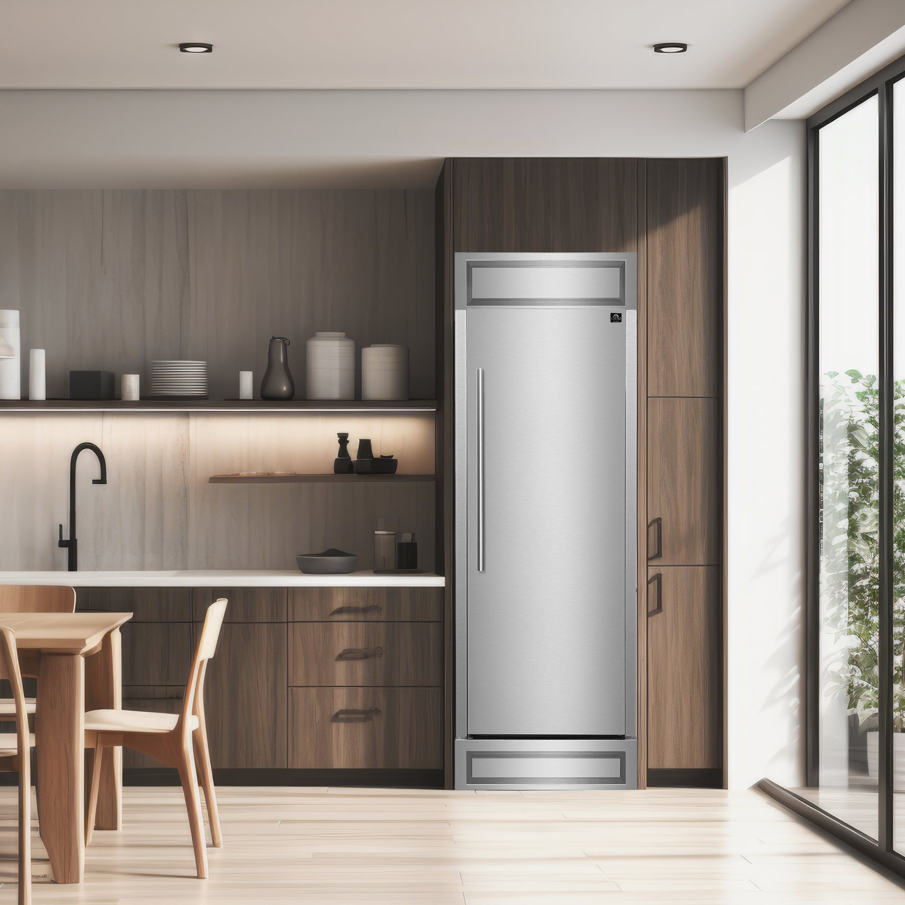 Forno Maderno 28-Inch Built-In Convertible Refrigerator, 13.6 cu.ft, Right Swing, Decorative Grill, ENERGY STAR Certified - BonPrix Électroménagers