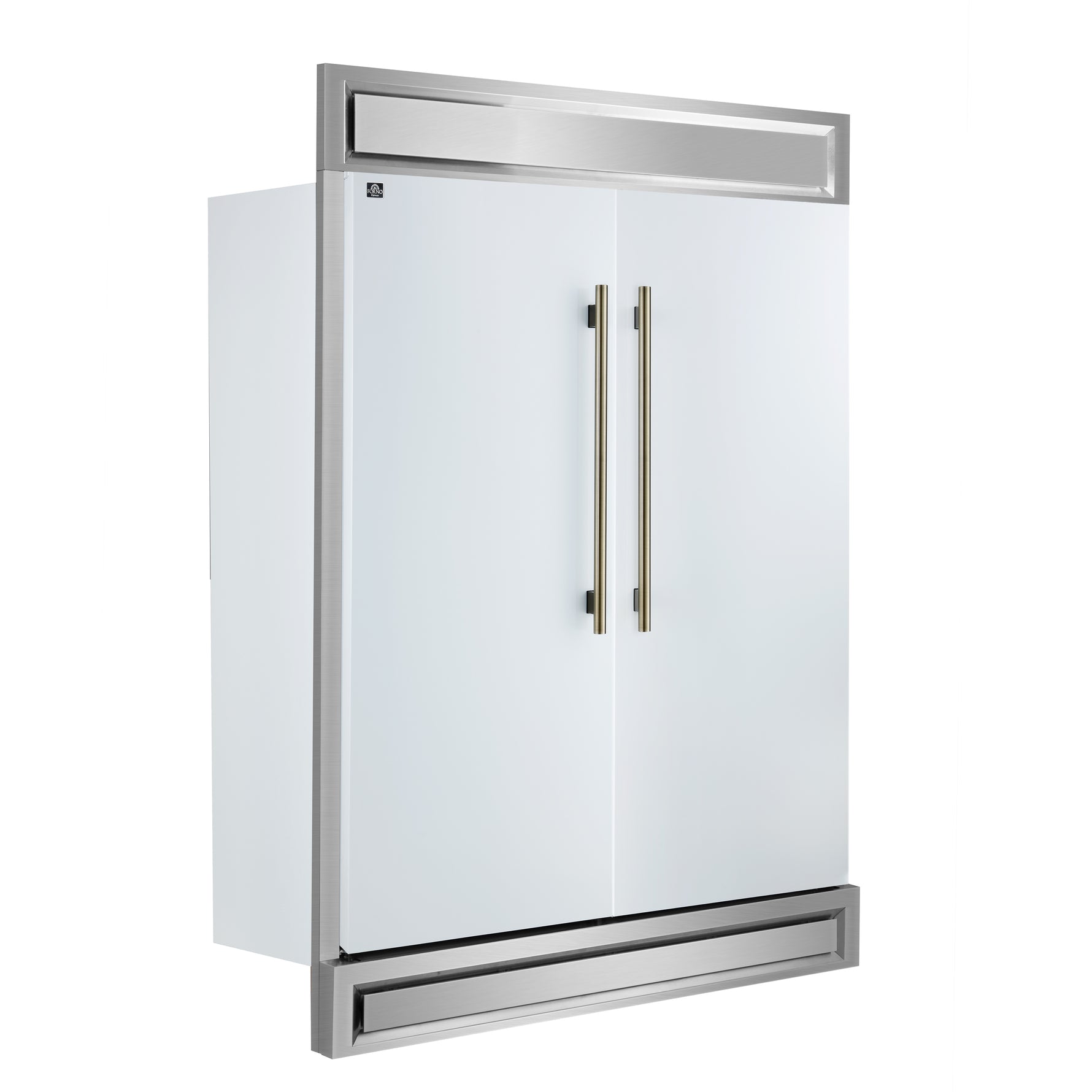 Forno Maderno 2-28-Inch Wide Convertible Refrigerator/Freezer in White, Decorative Trim, 27.2 cu.ft, 84-Inch High, ENERGY STAR Certified - BonPrix Électroménagers