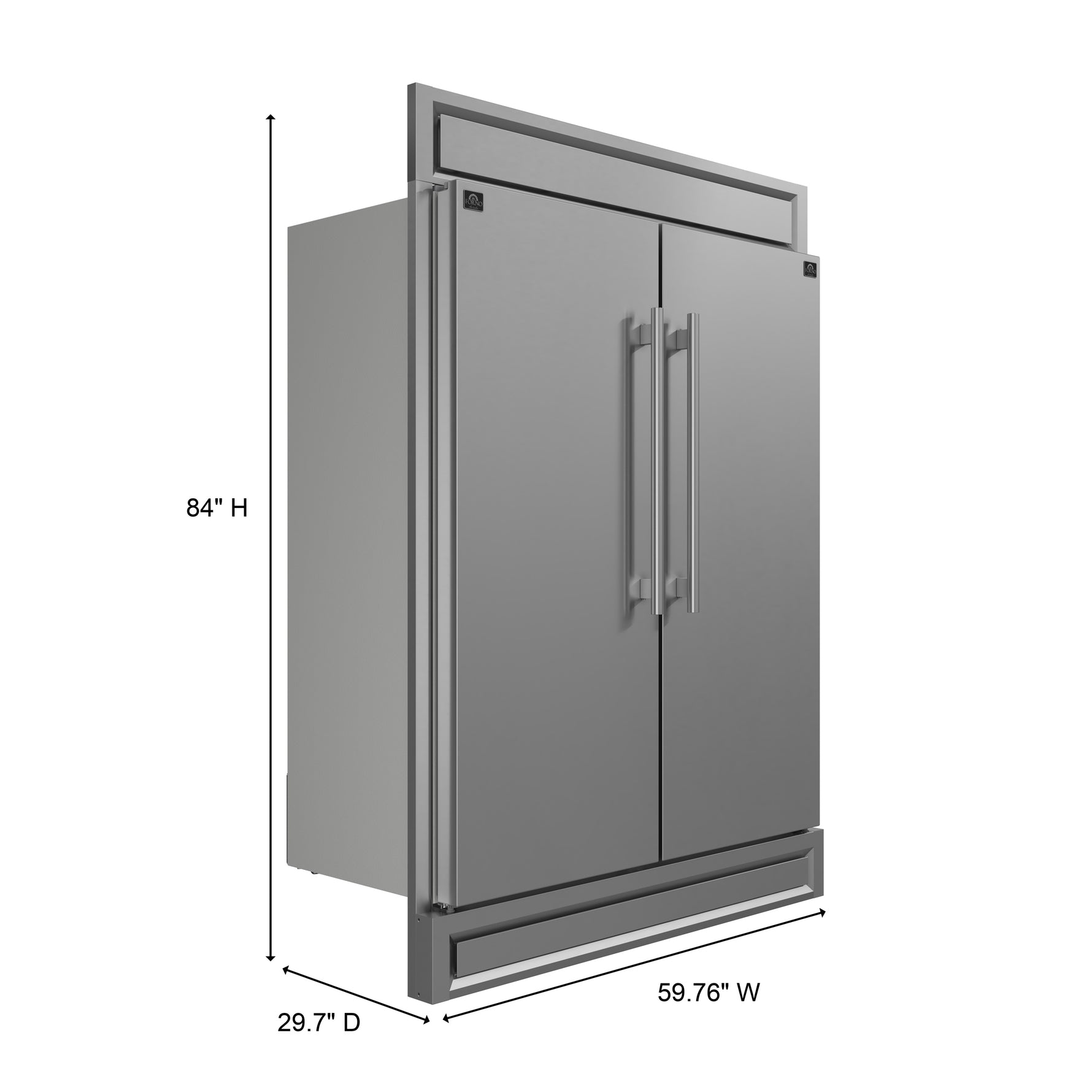 Forno Maderno 2-28-Inch Wide Convertible Refrigerator/Freezer, Decorative Trim, 27.2 cu.ft, 84-Inch High, ENERGY STAR Certified - BonPrix Électroménagers