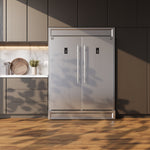 Forno Fortezza 60 Inch Convertible Refrigerator/Freezer with Modern Trim Kit, Stainless Steel, Total No Frost, with Automatic Ice Maker - BonPrix Électroménagers