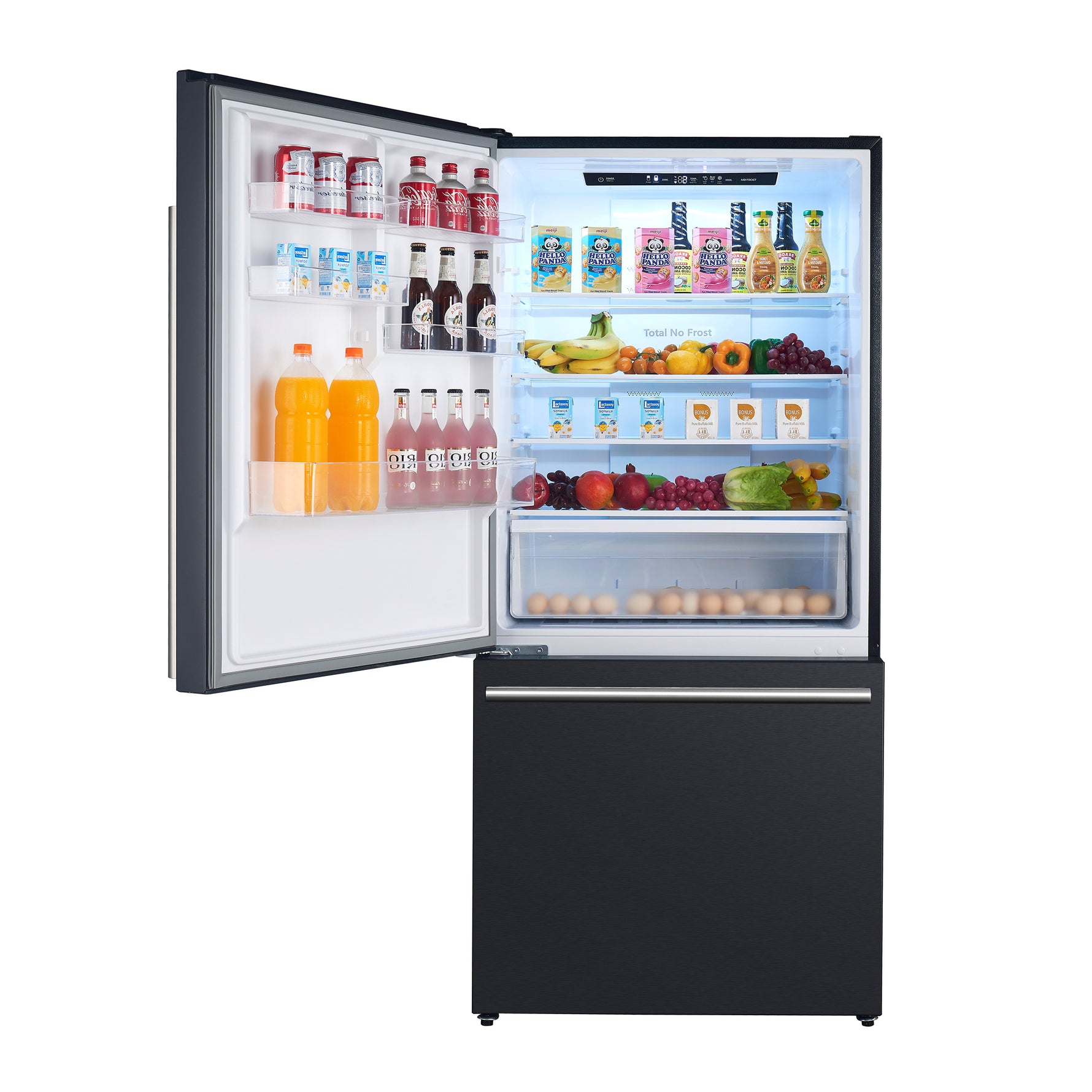 Forno Milano Espresso 31-Inch Black Bottom Freezer Refrigerator, 17.2 Cu. Ft., Energy-Efficient, No Frost, Built-In Ice Maker - BonPrix Électroménagers