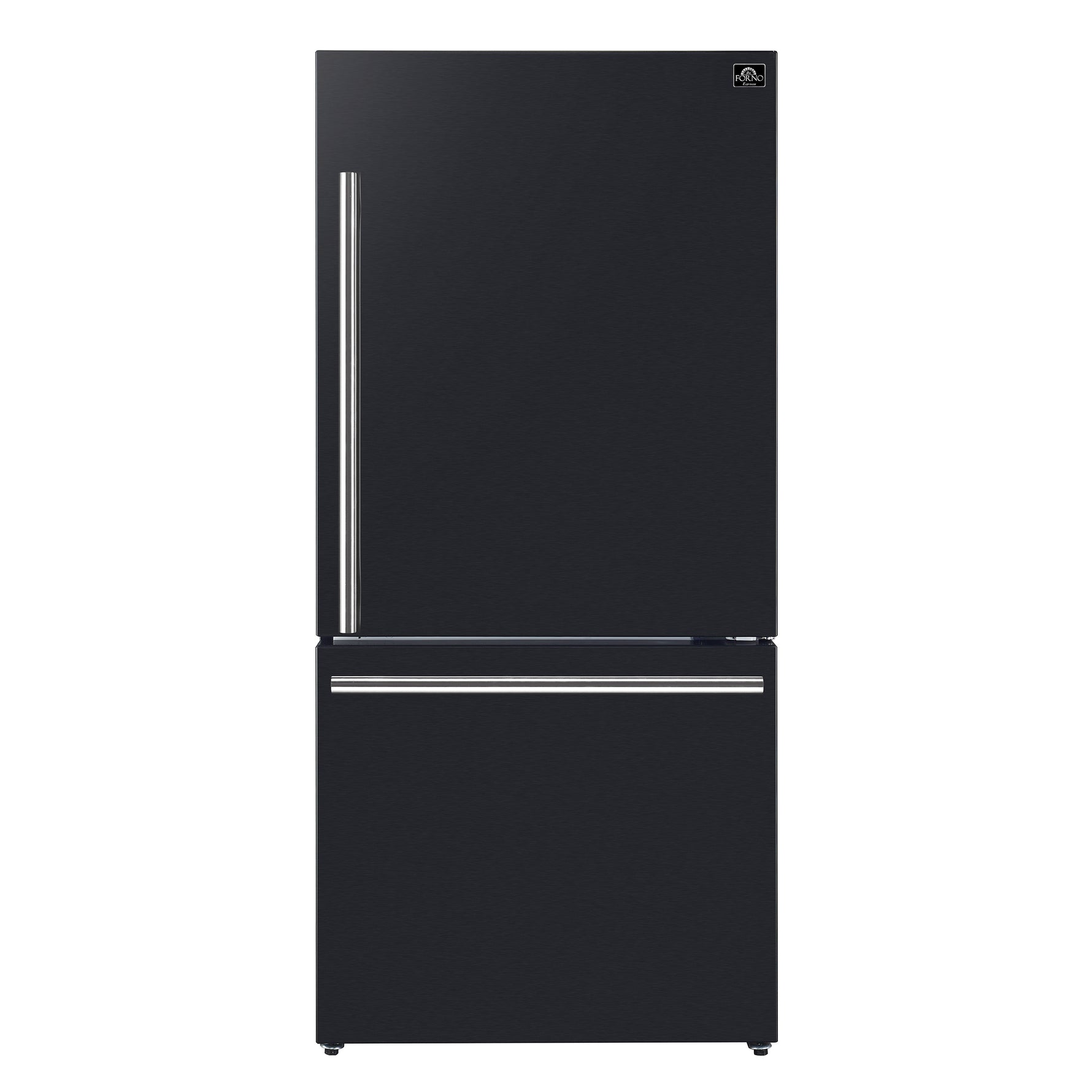 Forno Milano Espresso 31-Inch Bottom Freezer Refrigerator, Black, 17.2 cu.ft Capacity, Energy Efficient - BonPrix Électroménagers