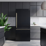 Forno Milano Espresso 31-Inch Bottom Freezer Refrigerator, Black, 17.2 cu.ft Capacity, Energy Efficient - BonPrix Électroménagers