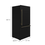 Forno Milano Espresso 31-Inch Bottom Freezer Refrigerator, Black, 17.2 cu.ft Capacity, Energy Efficient - BonPrix Électroménagers