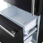 Forno Milano Espresso 31-Inch Black Bottom Freezer Refrigerator, 17.2 Cu. Ft., Energy-Efficient, No Frost, Built-In Ice Maker - BonPrix Électroménagers